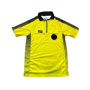 Official Sports NISOA Soccer Jersey Men's Medium Short Sleeve Yellow Futbol Polo